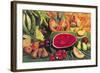 Still Life with Watermelon, 2005-Pedro Diego Alvarado-Framed Premium Giclee Print