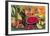 Still Life with Watermelon, 2005-Pedro Diego Alvarado-Framed Premium Giclee Print