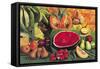 Still Life with Watermelon, 2005-Pedro Diego Alvarado-Framed Stretched Canvas