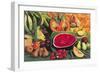 Still Life with Watermelon, 2005-Pedro Diego Alvarado-Framed Giclee Print