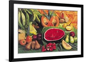 Still Life with Watermelon, 2005-Pedro Diego Alvarado-Framed Giclee Print