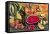 Still Life with Watermelon, 2005-Pedro Diego Alvarado-Framed Stretched Canvas