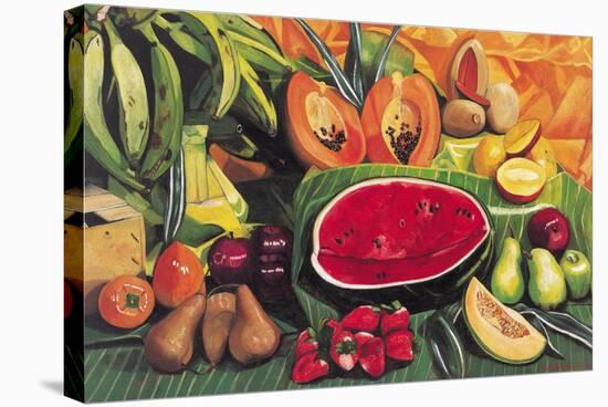 Still Life with Watermelon, 2005-Pedro Diego Alvarado-Stretched Canvas
