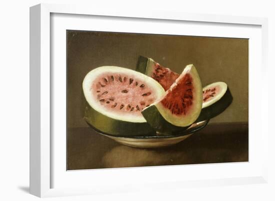 Still Life with Watermelon, American School (19th Century)-null-Framed Giclee Print