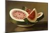 Still Life with Watermelon, American School (19th Century)-null-Mounted Giclee Print