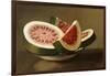 Still Life with Watermelon, American School (19th Century)-null-Framed Giclee Print