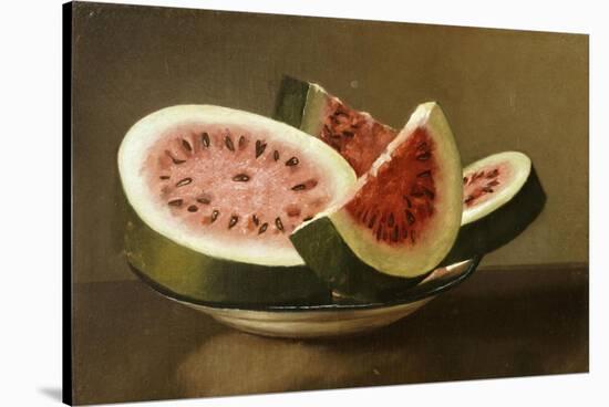 Still Life with Watermelon, American School (19th Century)-null-Stretched Canvas