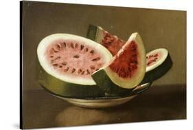 Still Life with Watermelon, American School (19th Century)-null-Stretched Canvas