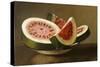Still Life with Watermelon, American School (19th Century)-null-Stretched Canvas