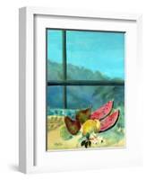 Still Life with Watermelon-Marisa Leon-Framed Giclee Print