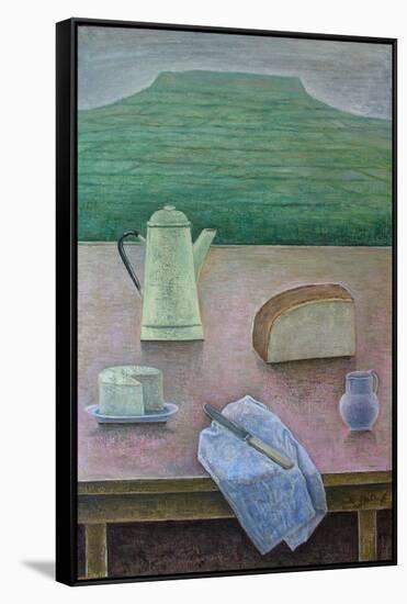 Still Life with Wensleydale Cheese, 2013-Ruth Addinall-Framed Stretched Canvas