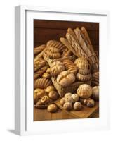 Still Life with White Bread, Bread Rolls & Bread Sticks-Gerrit Buntrock-Framed Photographic Print