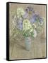 Still Life with White Phlox, Blue Agapanthus and Scabious-Maurice Sheppard-Framed Stretched Canvas