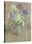 Still Life with White Phlox, Blue Agapanthus and Scabious-Maurice Sheppard-Stretched Canvas