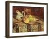 Still Life with White Pitcher, C.1878-80-Adolphe Joseph Thomas Monticelli-Framed Giclee Print