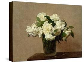 Still Life with White Roses, 1885-Henri Fantin-Latour-Stretched Canvas