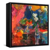 Still Life with White Roses-Peter Graham-Framed Stretched Canvas