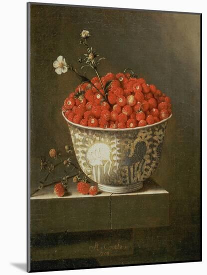 Still Life with Wild Strawberries in a Chinese Bowl-Adrian Coorte-Mounted Giclee Print
