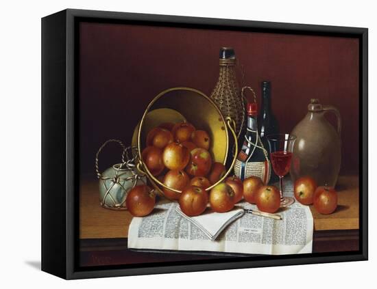 Still Life with Wine and Apples. Hope-Thomas H. Hope-Framed Stretched Canvas