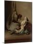 Still Life with Wood Pigeon and Powder Horn-Guillaume Anne van der Brugghen-Mounted Art Print