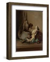 Still Life with Wood Pigeon and Powder Horn-Guillaume Anne van der Brugghen-Framed Art Print