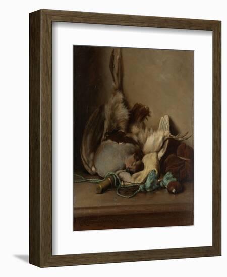 Still Life with Wood Pigeon and Powder Horn-Guillaume Anne van der Brugghen-Framed Art Print