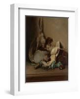 Still Life with Wood Pigeon and Powder Horn-Guillaume Anne van der Brugghen-Framed Art Print