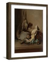 Still Life with Wood Pigeon and Powder Horn-Guillaume Anne van der Brugghen-Framed Art Print