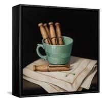 Still Life with Wooden Pegs-Catherine Abel-Framed Stretched Canvas