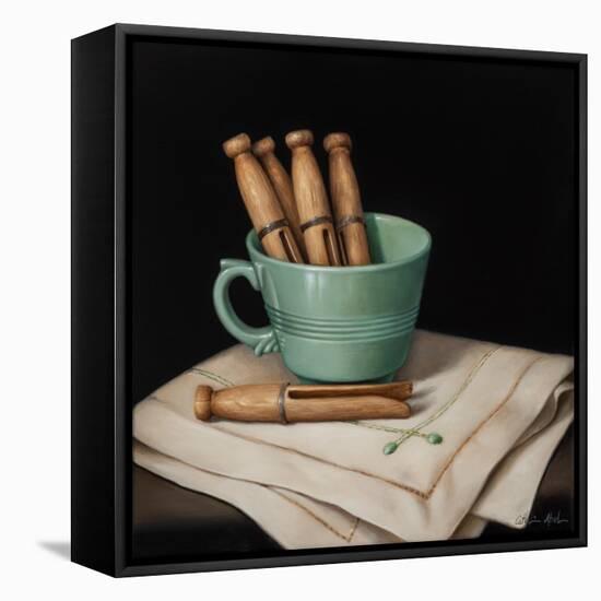 Still Life with Wooden Pegs-Catherine Abel-Framed Stretched Canvas