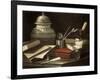 Still Life with Writing Accessories, c.1710-Cristoforo Monari-Framed Giclee Print