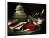 Still Life with Writing Implements, Late 17th or Early 18th Century-Cristoforo Monari-Framed Giclee Print