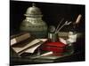 Still Life with Writing Implements, Late 17th or Early 18th Century-Cristoforo Monari-Mounted Giclee Print