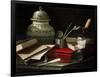 Still Life with Writing Implements, Late 17th or Early 18th Century-Cristoforo Monari-Framed Giclee Print