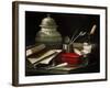 Still Life with Writing Implements, Late 17th or Early 18th Century-Cristoforo Monari-Framed Giclee Print