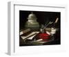 Still Life with Writing Implements, Late 17th or Early 18th Century-Cristoforo Monari-Framed Premium Giclee Print