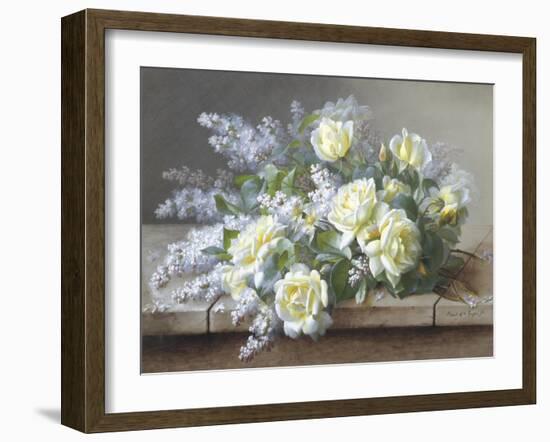 Still Life with Yellow Roses-Raoul Victor Maurice Maucherat de Longpre-Framed Giclee Print