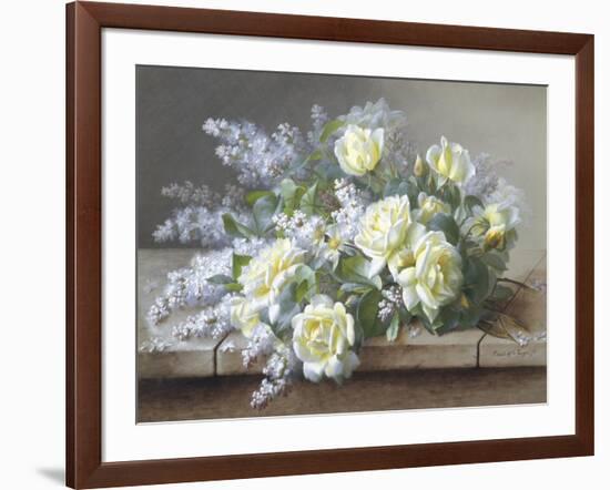 Still Life with Yellow Roses-Raoul Victor Maurice Maucherat de Longpre-Framed Giclee Print