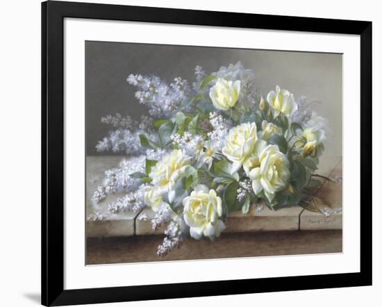 Still Life with Yellow Roses-Raoul Victor Maurice Maucherat de Longpre-Framed Giclee Print