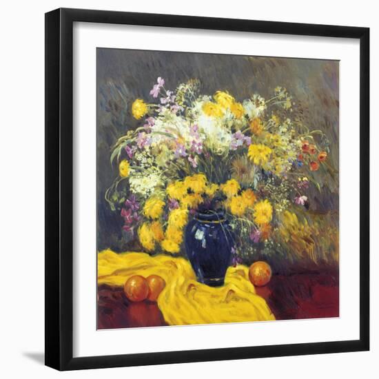 Still Life with Yellow-Malva-Framed Giclee Print