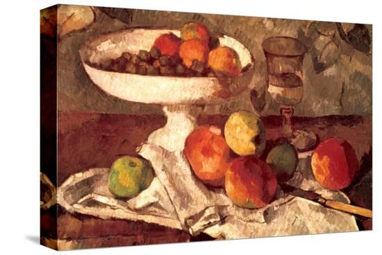 Still Life-Paul Cézanne-Stretched Canvas