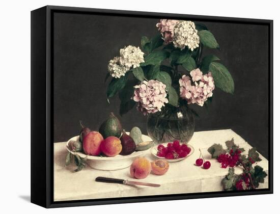 Still Life-Henri Fantin-Latour-Framed Stretched Canvas