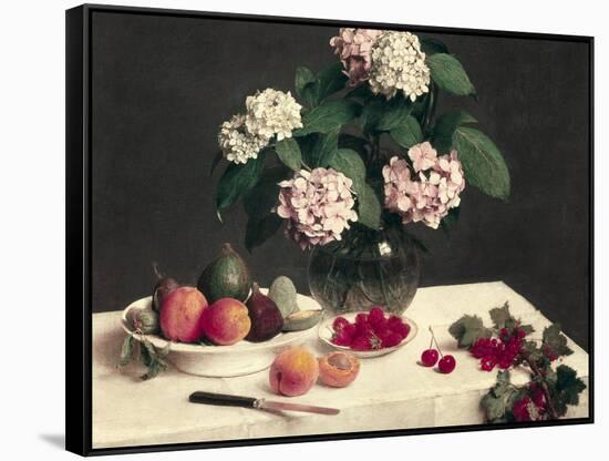 Still Life-Henri Fantin-Latour-Framed Stretched Canvas