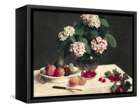 Still Life-Henri Fantin-Latour-Framed Stretched Canvas