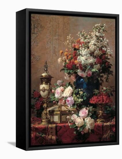 Still Life-Jean Baptiste Robie-Framed Stretched Canvas