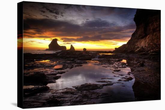 Still Tide Pool Sunset-Nish Nalbandian-Stretched Canvas