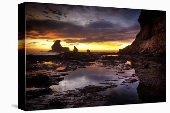 Still Tide Pool Sunset-Nish Nalbandian-Stretched Canvas