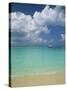 Still Turquoise Sea off Seven Mile Beach, Grand Cayman, Cayman Islands, West Indies-Ruth Tomlinson-Stretched Canvas