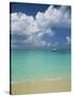 Still Turquoise Sea off Seven Mile Beach, Grand Cayman, Cayman Islands, West Indies-Ruth Tomlinson-Stretched Canvas