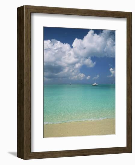 Still Turquoise Sea off Seven Mile Beach, Grand Cayman, Cayman Islands, West Indies-Ruth Tomlinson-Framed Photographic Print